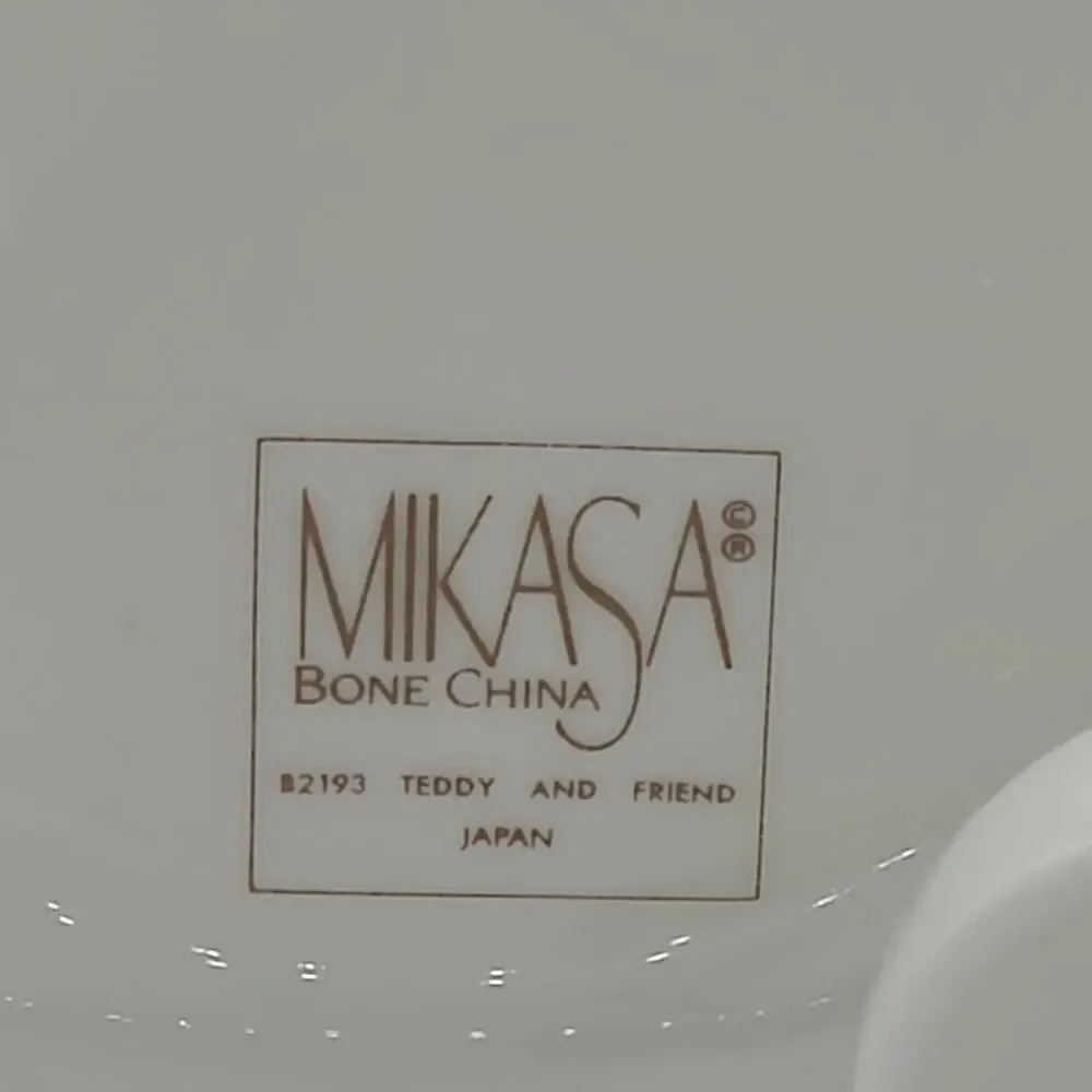 Vintage Mikasa Bone China Teddy Bear Picture Frame Baby's Pride 2190 Japan 5x6